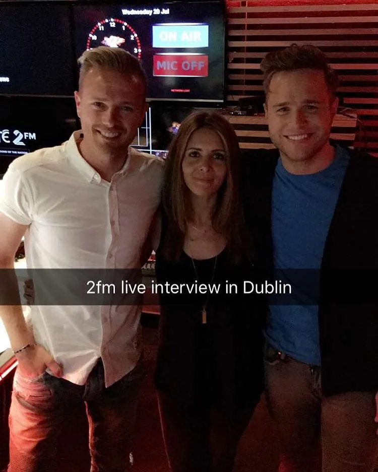 Olly Murs, saat selesai tampil di acara radio Nicky Byrne baru-baru ini © instagram.com/teambyrnemx