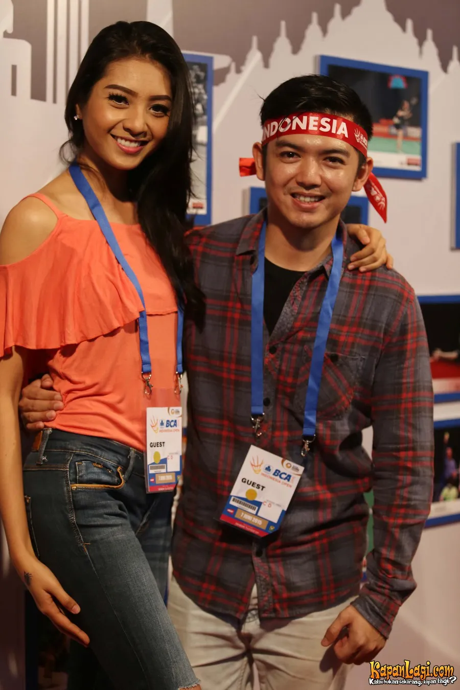 Nicky Tirta dan Liza nonton langsung Indonesia Open ©KapanLagi.com®/Busan
