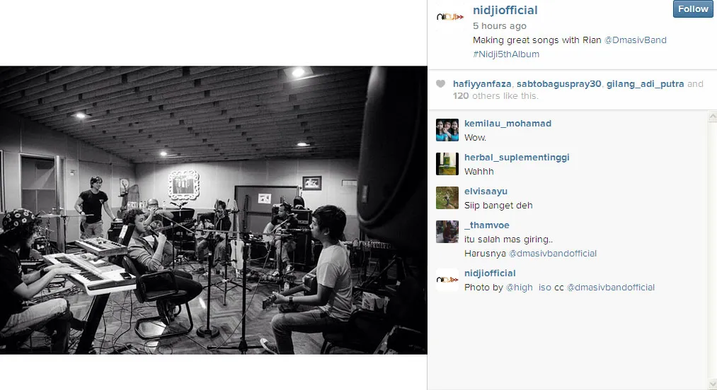 Nidji - Rian D'Masiv @foto: instagram.com/nidjiofficial