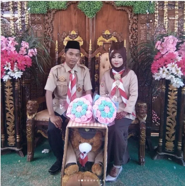 Pernikahan dengan tema Pramuka di Makassar © istimewa