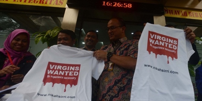 Situs ini dengan jelas menuliskan 'Virgin Wanted' bagi siapa saja yang ingin jadi mitranya © merdeka.com