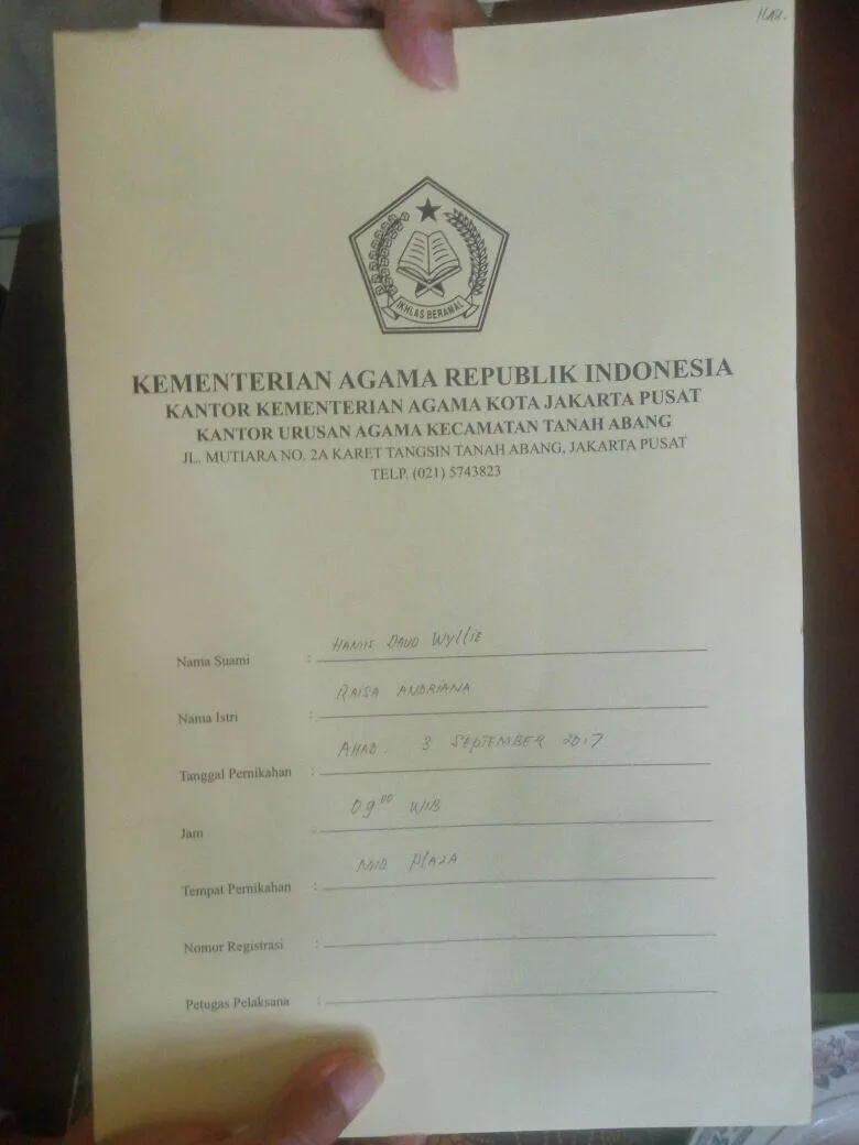 Raisa dan Hamish Daud sudah mendaftarkan rencana pernikahannya ke KUA. © KapanLagi.com/Abbas Adi Nugroho