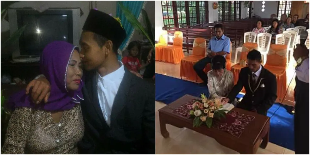 Dua pemuda ini memilih untuk menikahi wanita dengan usia terpaut jauh dari dirinya © KapanLagi.com®