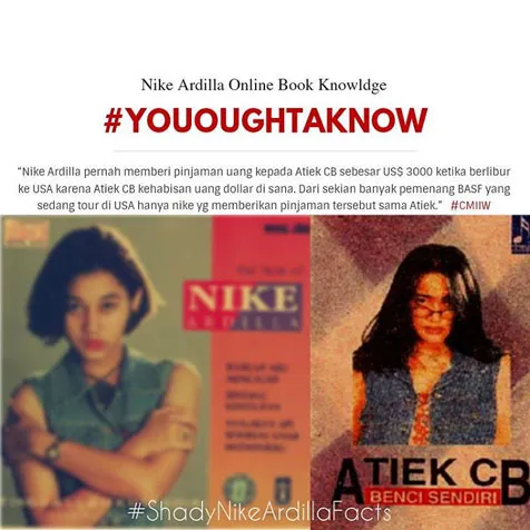 Nike Ardilla dan Atiek CB © instagram.com/nikeardillaofficial