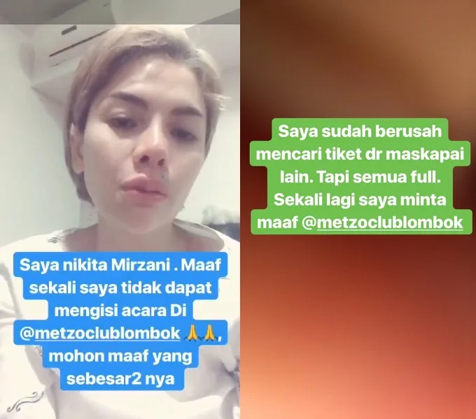 Nikita meminta maaf karena batal tampil di Lombok @nikitamirzanimawardi_17