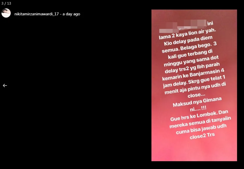 Nikita ngamuk karena tak boleh masuk pesawat @nikitamirzanimawardi_17