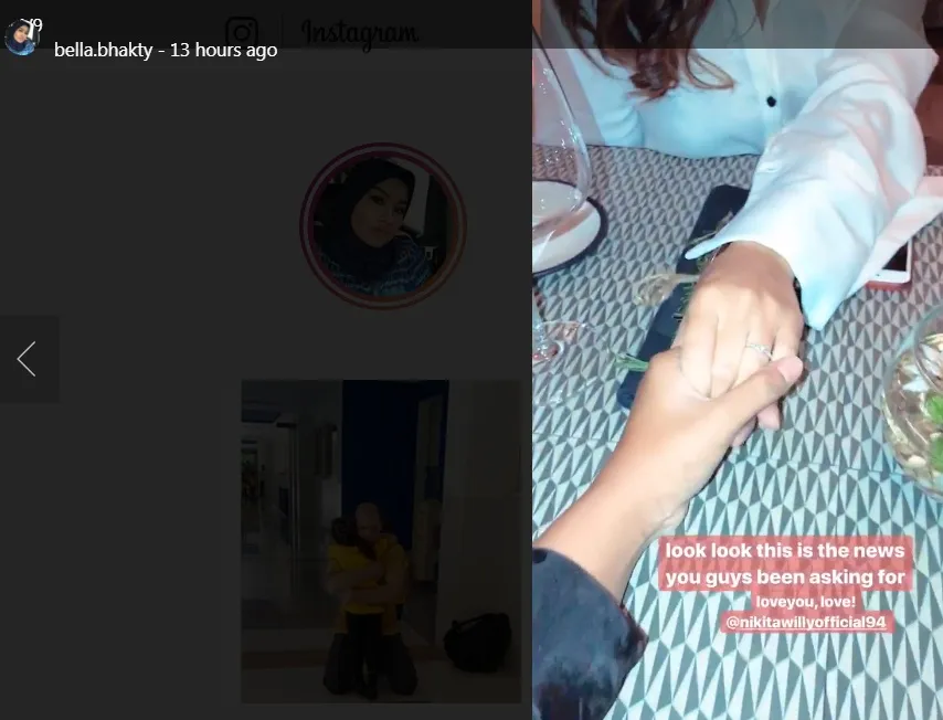 Cincin ini yang membuat Nikita dikabarkan sudah bertunangan ©instagram/bella.bhakti