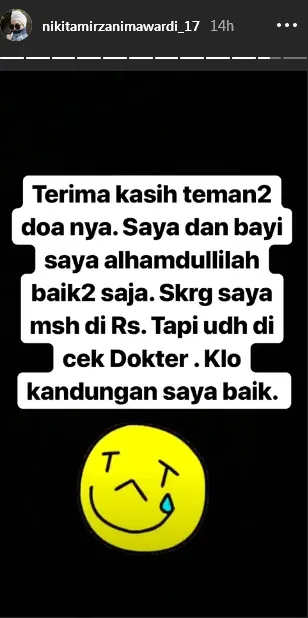 Nikita kini sudah baik-baik saja ©instagram/nikitamirzanimwardi_17