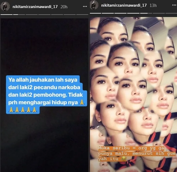 Nikita curhat tentang laki-laki pecandu, siapa? ©instagram/nikitamirzanimawardi_17