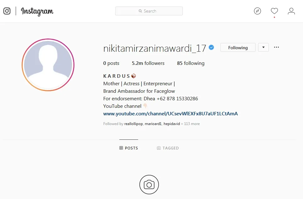 Nikita Mirzani menghapus semua postingannya di Instagram ©instagram/nikitamirzanimawardi_17