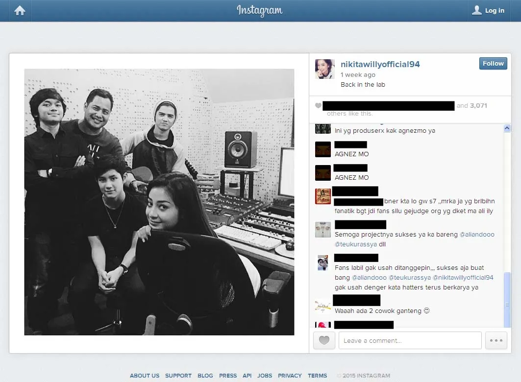 Inilah formasi dari project maut pimpinan Agnes Monica ©instagram.com/nikitawillyofficial94/