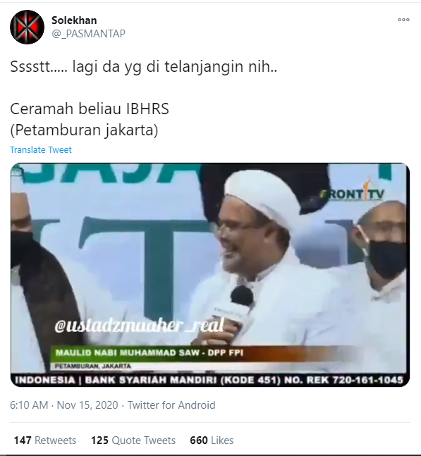 Dakwah Habib Rizieq yang bahas Nikita Mirzani @ twitter.com/_PASMANTAP