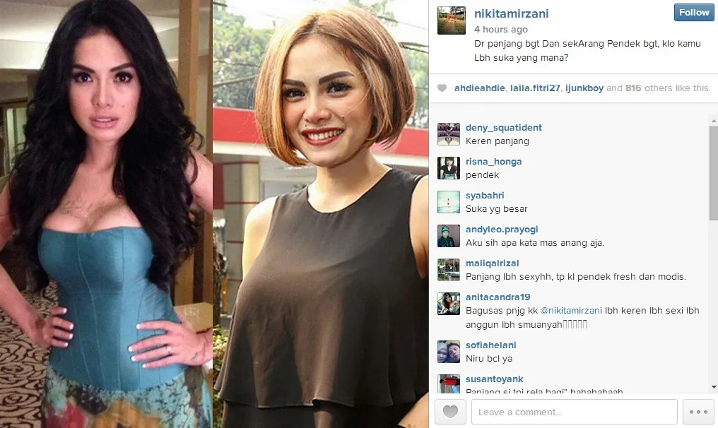 Dua versi Nikita Mirzani, keren mana? @ Instagram/Nikita Mirzani