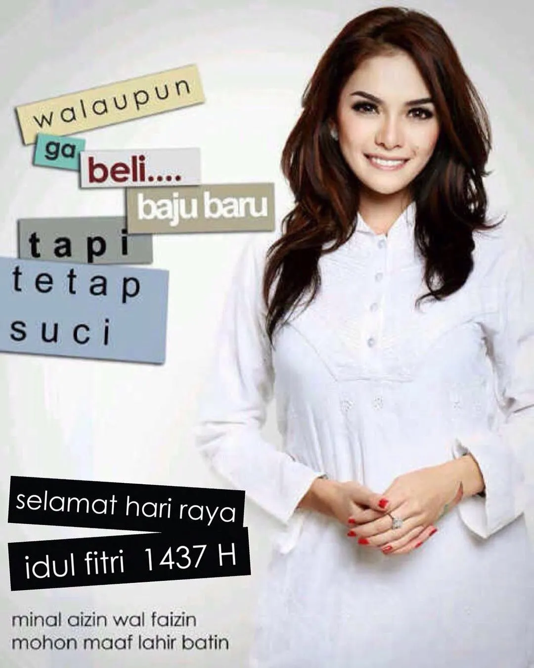 Ucapan selamat lebaran dari Niki © Instagram/nikitamirzanmawardi