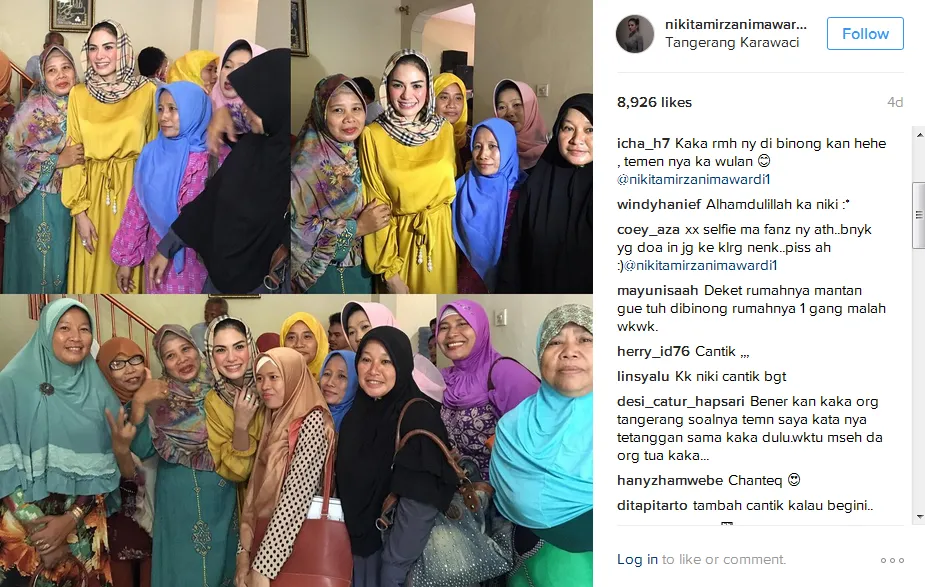 Niki adakan acara pengajian © Instagram/nikitamirzanimawardi
