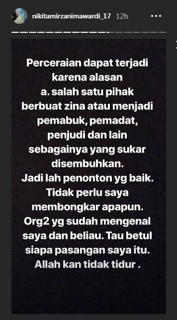 Nikita Mirzani ungkap alasan cerai dari Dipo Latief? Š Instagram.com/nikitamirzanimawardi_17