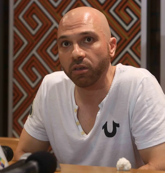 Tudingan Nikita seketika dibantah oleh Sajad Ukra. © KapanLagi.com/Bayu Herdianto