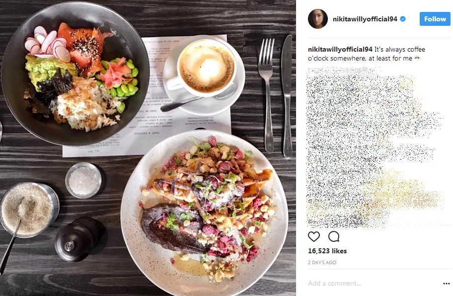 Menu sehat makanan Nikita Willy. /©instagram.com/nikitawillyofficial94