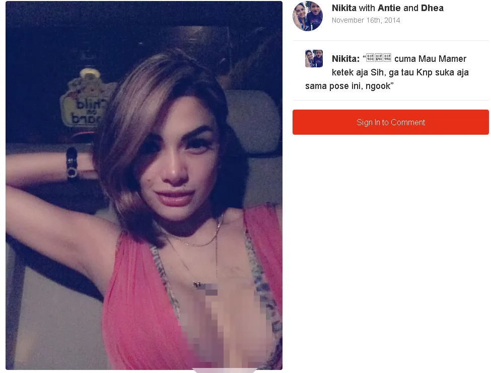 Nikita Mirzani unggah foto sensual pamer ketiak. / Nikita Mirzani Official Path