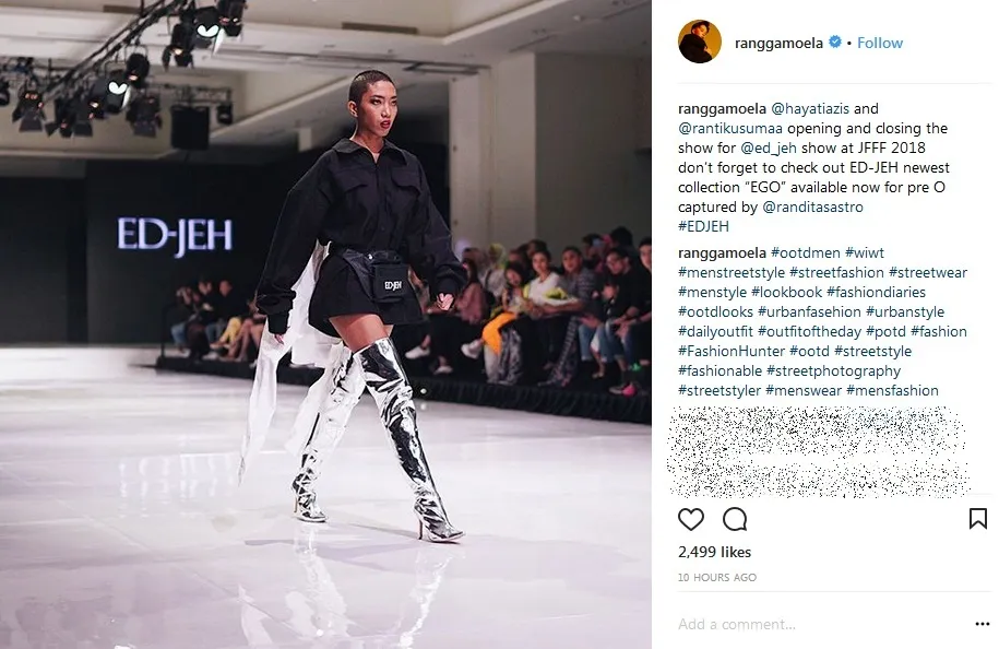 Sepasang sepatu yang dipakai Nindy juga merupakan koleksi dari brand milik Rangga. Credit: via instagram.com/ranggamoela