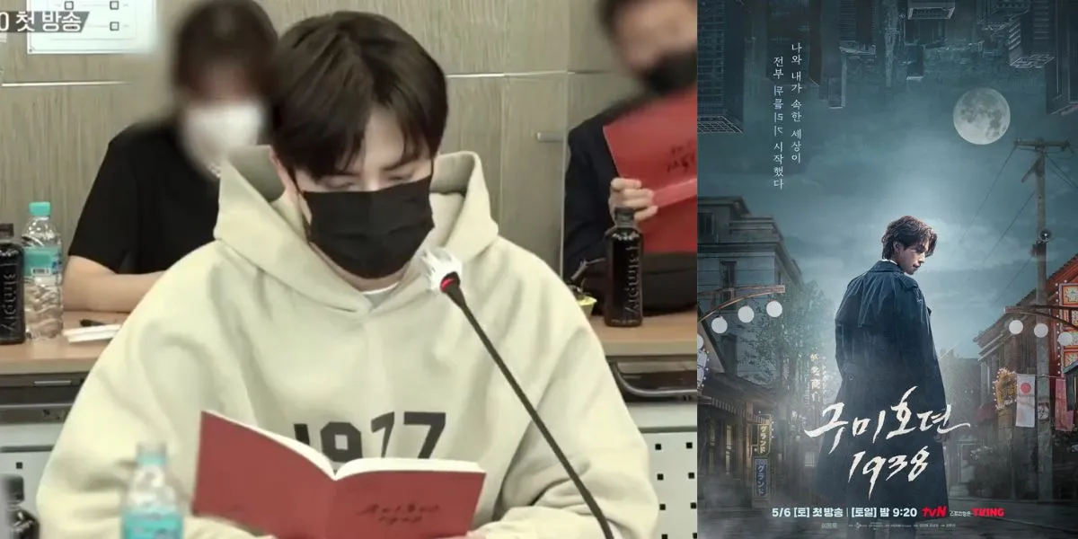 Younghoon dalam Pembacaan Naskah Drama TALE OF THE NINE TAILED 1938 (Credit: twitter.com/deobimom)