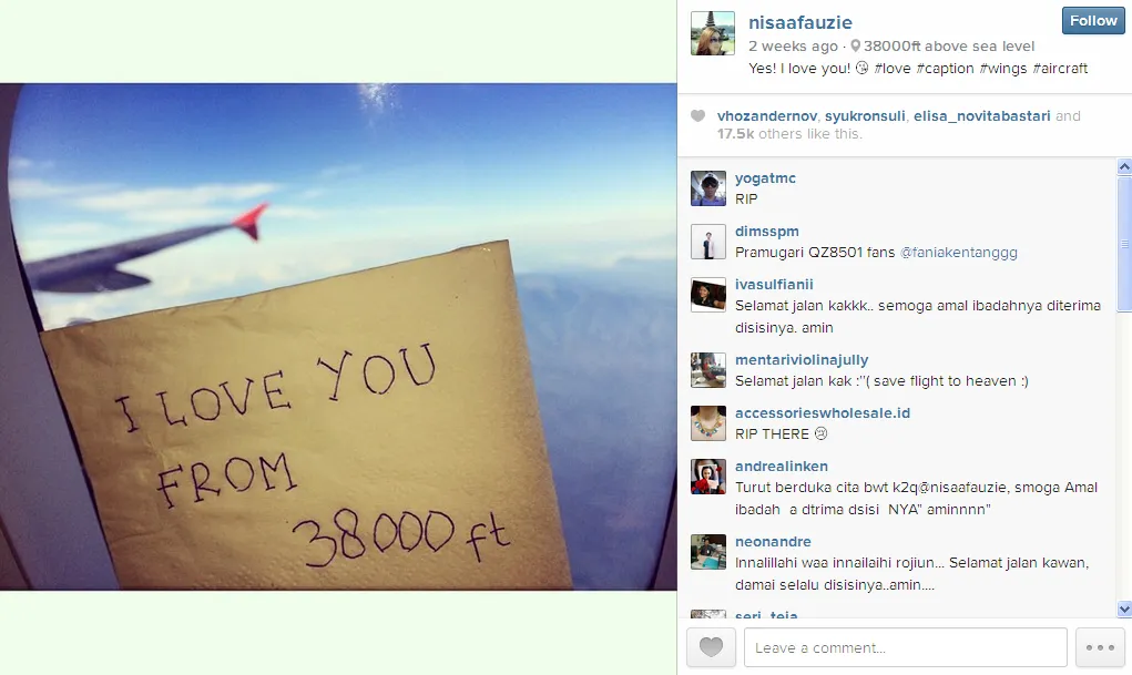 Pesan terakhir Nisa Fauzie / © Instagram