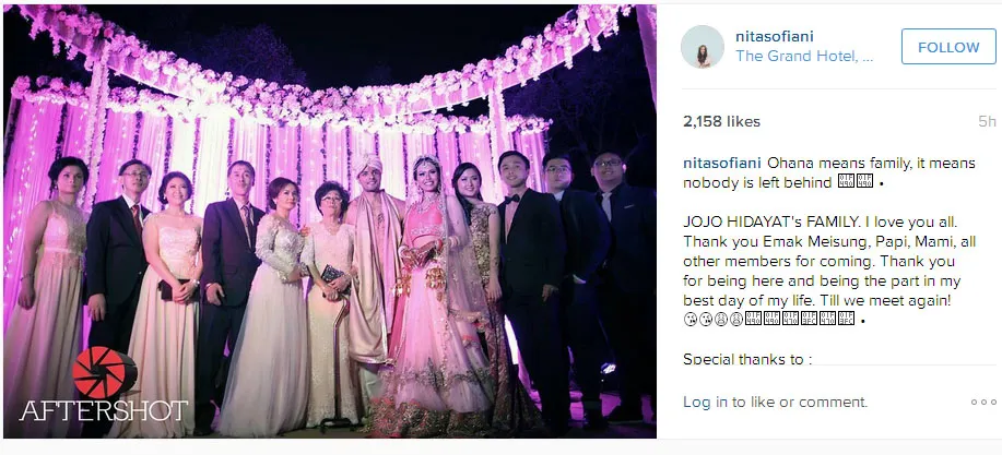 Ini dia keluarga besar Nita Sofiani yang datang ke India © Instagram.com/nitasofiani