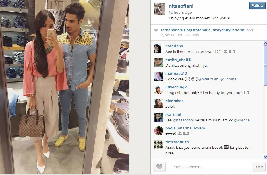 Ini dia duet pasangan modis abad ini, Vin Rana dan Nita Sofiani @instagram.com/nitasofiani