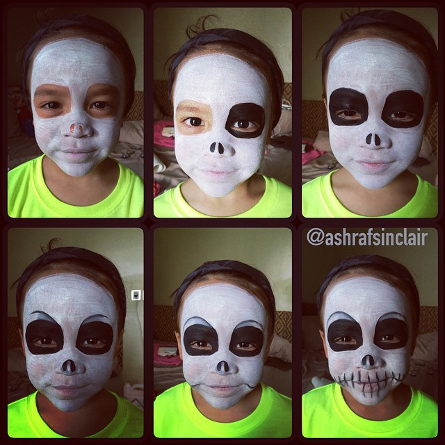 Fotomorfosis Noah Sinclair sebelum ikut pesta Halloween. (Dok. Instagram)