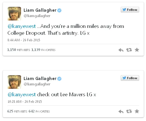 Twit Liam Gallagher © nme.com