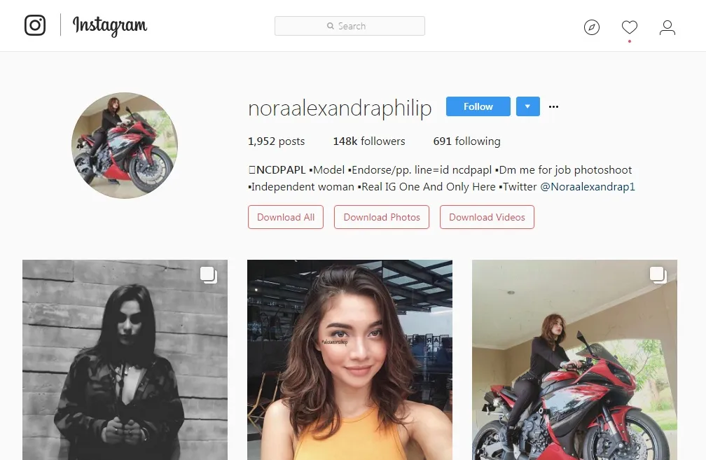 Nora hapus semua fotonya dengan Aliff ©instagram/noraalexandraphilip