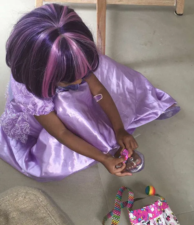 Ada-ada saja deh ya cara Kim mendandani putrinya? © Kim's Snapchat