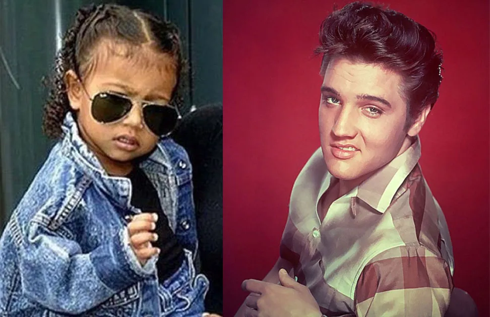 North West mirip dengan Elvis Presley © Istimewa