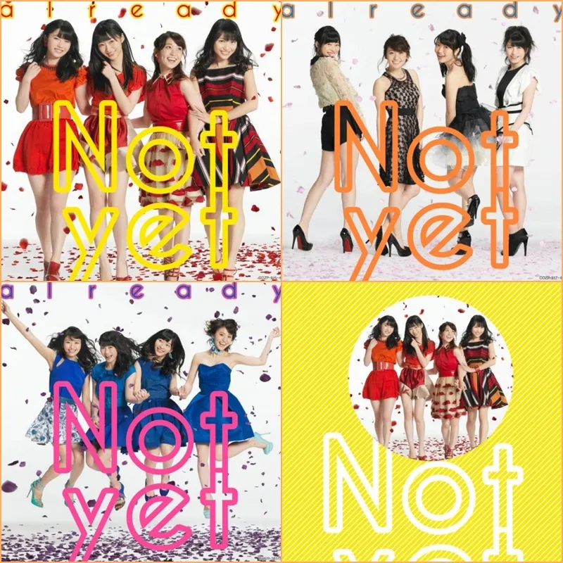Empat cover album berbeda untuk Not Yet via Tokyohive