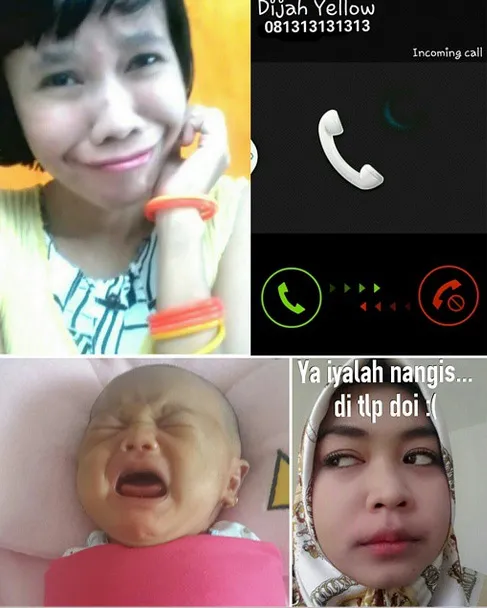 Begini jadinya jika putri Oki Setiana Dewi ditelpon Hodijah @ Instagram/Ria Yunita