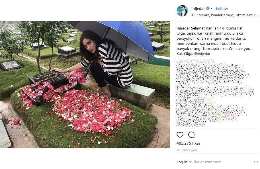 Jessica Iskandar sempat kunjungi malam Olga Syahputra di momen ulang tahun. Credit: via instagram.com/inijedar