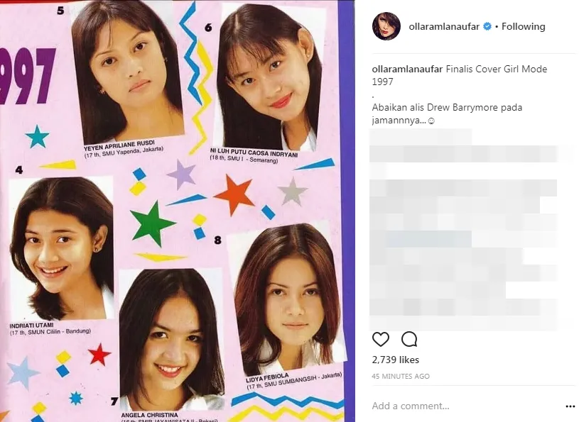 Olla Ramlan masih memakai nama Lidya Febiola ©instagram/ollaramlanaufar