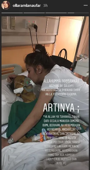Doa Olla untuk kesembuhan sang ayah / Credit: Instagram - ollaramlanaufar