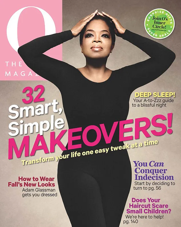 Tampil beda dalam cover O Magazine edisi September mendatang @ dailymail.co.uk