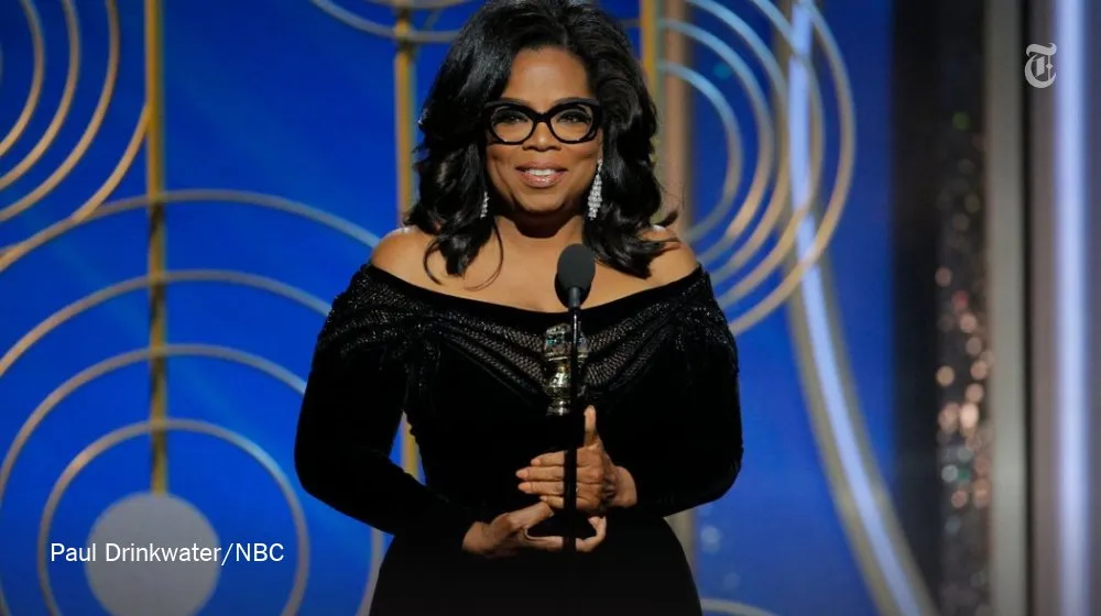 Oprah saat memberikan pidato kemenangan © NBC