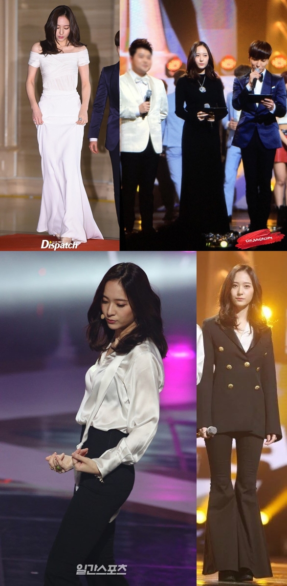 Empat kostum berbeda Krystal saat Golden Disk Awards. © istimewa