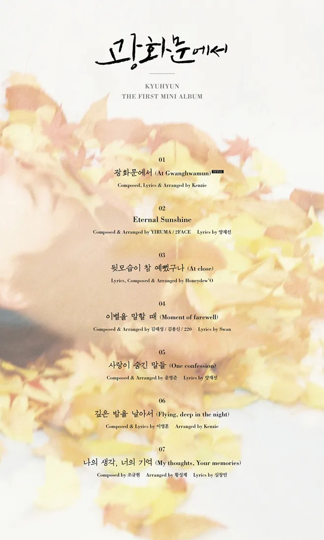 Tracklist album solo Kyuhyun. ©SMTOWN