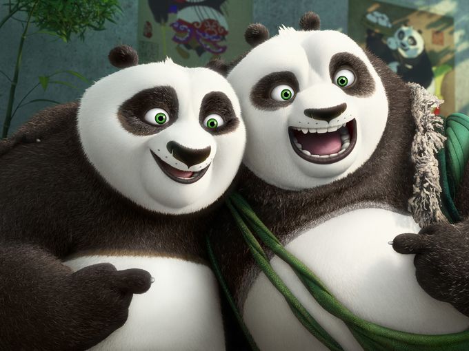 Po dan ayahnya, Li, reuni di KUNG FU PANDA 3 © Dream Works Animation