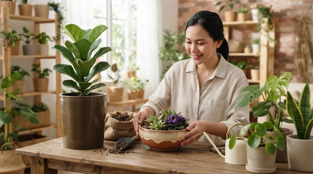 Cara Memilih Pot yang Tepat untuk Tanaman Indoor (AI Generated)