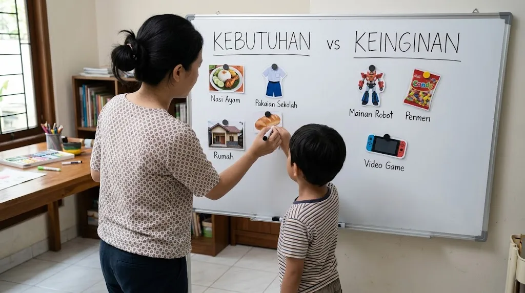 Cara Sederhana Mengajarkan Anak Mengelola Keuangan (AI Generated)