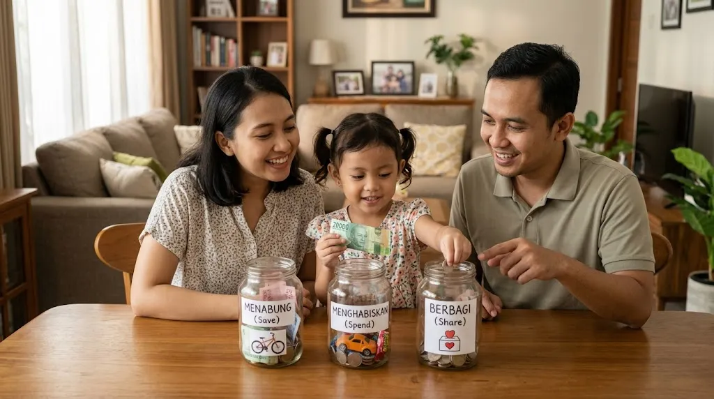 Cara Sederhana Mengajarkan Anak Mengelola Keuangan (AI Generated)