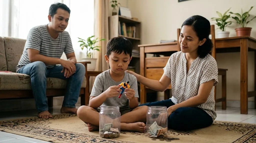 Cara Sederhana Mengajarkan Anak Mengelola Keuangan (AI Generated)