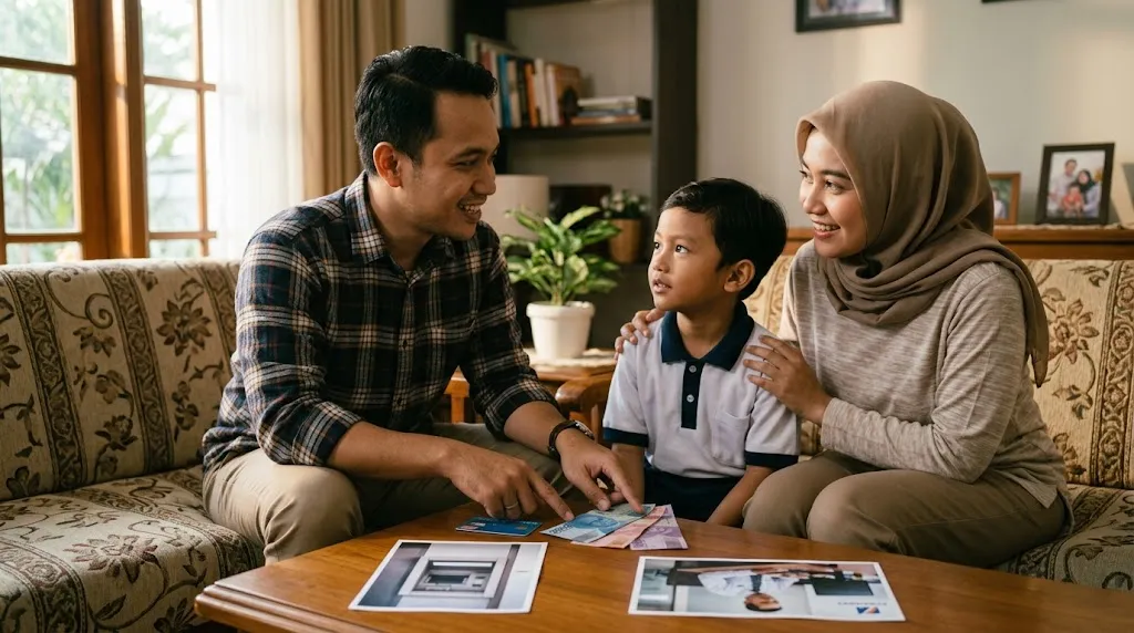 Cara Sederhana Mengajarkan Anak Mengelola Keuangan (AI Generated)