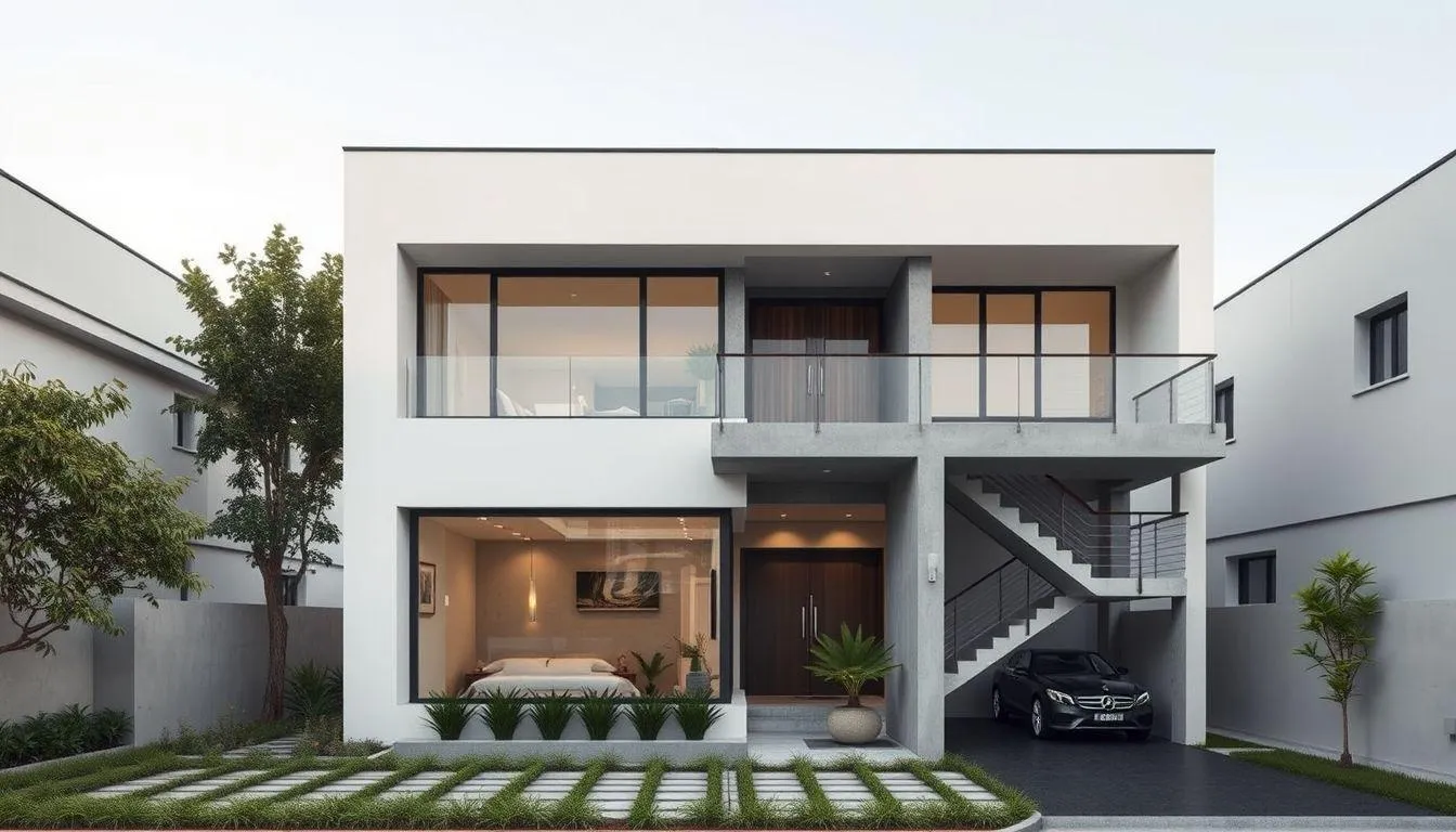 9. Desain Rumah Minimalis 2 Lantai (c) Ilustrasi AI