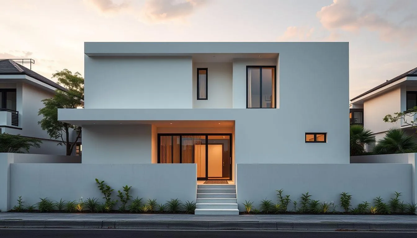 1. Desain Rumah Minimalis Modern (c) Ilustrasi AI